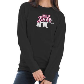 Funny Womens Milf Bear Women Long Sleeve Tshirt | Favorety CA