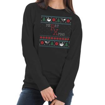 Funny Pharmacist Pharmacy Ugly Christmas Xmas Women Long Sleeve Tshirt | Favorety CA