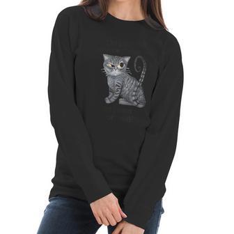 Funny Sarcastic Cat Have Did I Scratch Anyone Today Graphic Design Printed Casual Daily Basic Women Long Sleeve Tshirt | Favorety AU