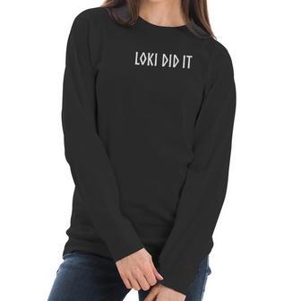 Funny Viking God Loki Norse Mythology Nordic Women Long Sleeve Tshirt | Favorety