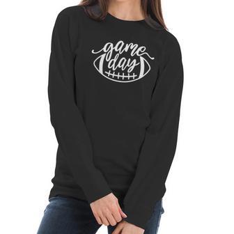 Game Day Football Funny Football Season Super Bowl Sunday Women Long Sleeve Tshirt | Favorety DE