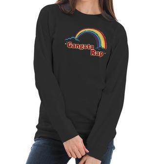 Gangsta Rap Retro Rainbow Women Long Sleeve Tshirt | Favorety AU