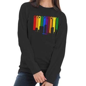 Georgetown Capital Country Lgbt Pride Rainbow Women Long Sleeve Tshirt | Favorety UK