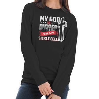 My God Is Bigger Than Sickle Cell Women Long Sleeve Tshirt | Favorety CA