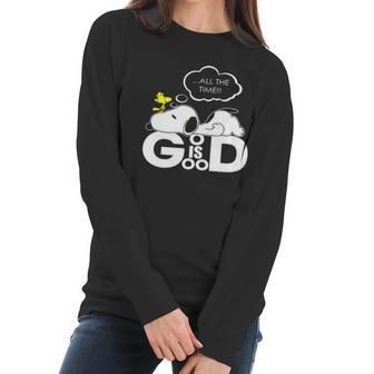 God Is Good Snoopy Women Long Sleeve Tshirt | Favorety