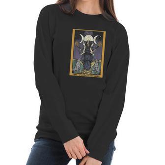 The Goddess Hecate Tarot Card Triple Moon Wiccan Pagan Women Long Sleeve Tshirt | Favorety UK