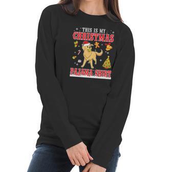 Golden Retriever Snow Gilf This Is My Christmas Pajama Shirt Women Long Sleeve Tshirt | Favorety AU