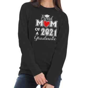 Graduation Proud Mom Of A 2021 Face Mask Graduate Senior 21 Ver2 Women Long Sleeve Tshirt | Favorety AU