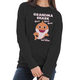 Grandma Shark Doo Doo Doo Baby Shark Nana Women Long Sleeve Tshirt | Favorety