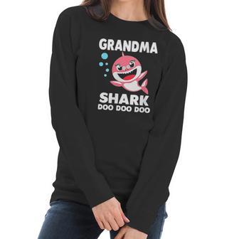 Grandma Shark Funny Mothers Day Gift Women Long Sleeve Tshirt | Favorety CA