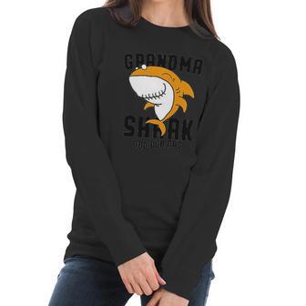 Grandma Shark For Mom Grandmother Halloween Christmas Women Long Sleeve Tshirt | Favorety UK