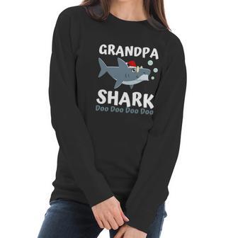 Grandpa Shark Christmas Mommy Shark Daddy Shark Baby Women Long Sleeve Tshirt | Favorety DE