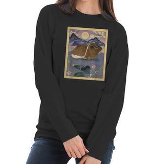 Guinea Pig Art Moonlight Clothes Outfit Gift Women Men Kids Women Long Sleeve Tshirt | Favorety