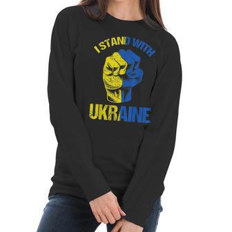 Hand Fist Ukraine I Stand With Ukraine Support Ukraine Men Women T-Shirt Graphic Print Casual Unisex Tee Women Long Sleeve Tshirt | Favorety CA