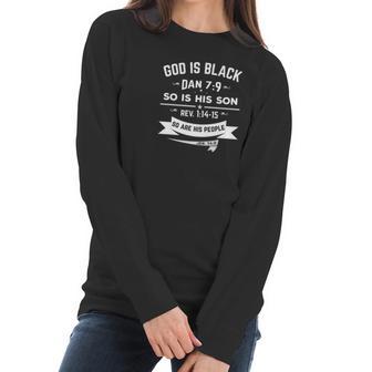 Hebrew Israelite Clothing Women Girls God Is Black Women Long Sleeve Tshirt | Favorety AU