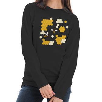 Honey Bee Honeycomb Women Long Sleeve Tshirt | Favorety CA