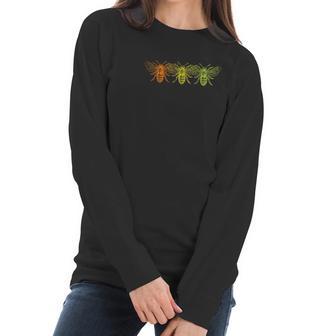 Honey Bee Rainbow For The Modern Naturalist Women Long Sleeve Tshirt | Favorety