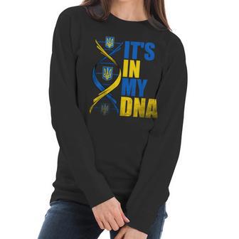 Its In My Dna Ukrainian Support Ukraine Stand With Ukraine Men Women T-Shirt Graphic Print Casual Unisex Tee Women Long Sleeve Tshirt | Favorety UK