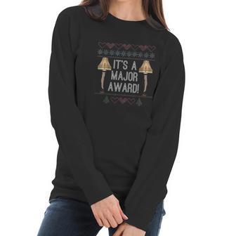 Its A Major Award Funny Christmas Fragile Leg Women Long Sleeve Tshirt | Favorety CA