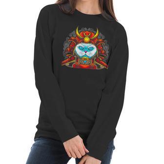 Japanese Persian Samurai Cat I Yoroi For Cat Lovers Cat Mom Women Long Sleeve Tshirt | Favorety AU