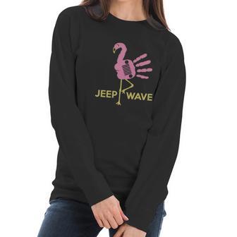 Jeep Wave Flamingo Women Long Sleeve Tshirt | Favorety