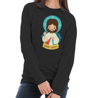 Jesus Divine Mercy Cute Women Long Sleeve Tshirt | Favorety UK