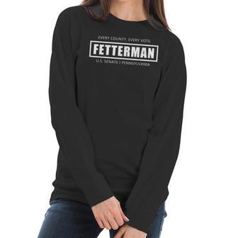 John Fetterman Vote Fetterman For Senate President Men Women T-Shirt Graphic Print Casual Unisex Tee Women Long Sleeve Tshirt | Favorety CA