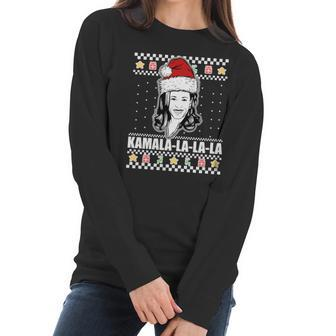 Kamala La La La Ugly Christmas Sweater Women Long Sleeve Tshirt | Favorety