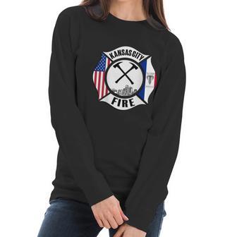 Kansas City Missouri Fire Rescue Department Firefighters Women Long Sleeve Tshirt | Favorety UK