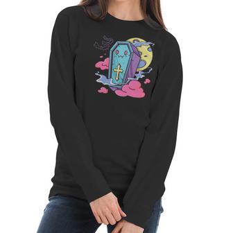 Kawaii Pastel Goth Creepy Cute Aesthetic Coffin Halloween Men Women T-Shirt Graphic Print Casual Unisex Tee Women Long Sleeve Tshirt | Favorety AU