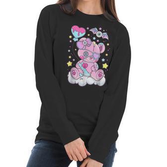 Kawaii Pastel Goth Cute Creepy Bear V2 Men Women T-Shirt Graphic Print Casual Unisex Tee Women Long Sleeve Tshirt | Favorety DE