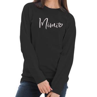 Kiddad Mimi Womens Mimi Heart Graphic For Grandma Casual Women Long Sleeve Tshirt | Favorety CA