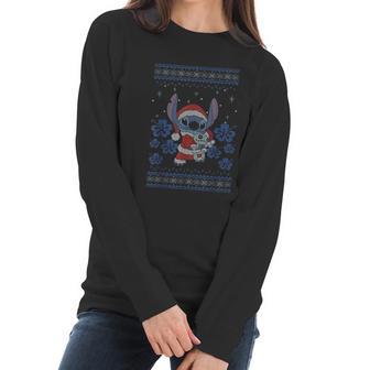 Lilo And Stitch Christmas Stitch Style Women Long Sleeve Tshirt | Favorety DE