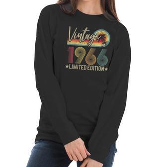 Womens Limited Edition 1966 55Th Birthday 55 Years Old Vintage Women Long Sleeve Tshirt | Favorety CA