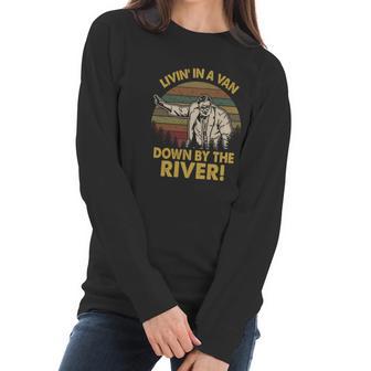 Living In A Van Down By The River Vintage Men Women T-Shirt Graphic Print Casual Unisex Tee Women Long Sleeve Tshirt | Favorety AU