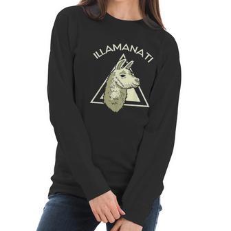 Llama Illuminati Funny Lama Women Long Sleeve Tshirt | Favorety CA