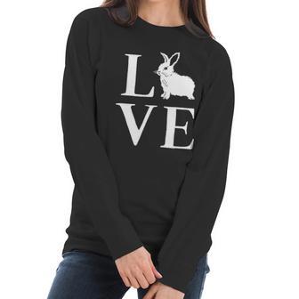 Womens Love Bunny Cute Adorable Easter Sunday Rabbit Women Long Sleeve Tshirt | Favorety AU