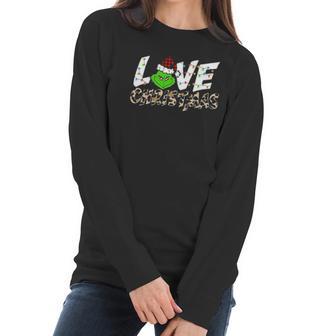 Love Christmas The Grinch Christmas Women Long Sleeve Tshirt | Favorety AU