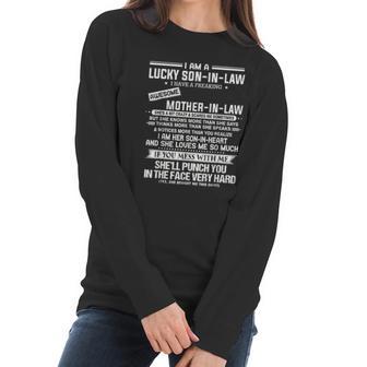 Lucky Son In Law Off A Freaking Mother In Law Women Long Sleeve Tshirt | Favorety CA