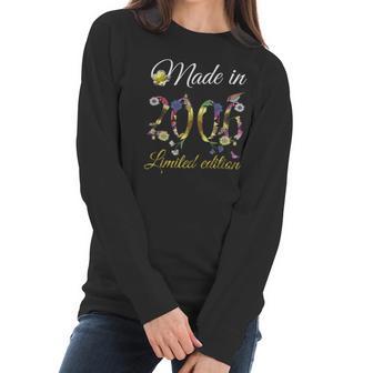 Made In 2006 Tee 15 Years Old Sunflowers Floral 15Th Birthday Women Long Sleeve Tshirt | Favorety CA