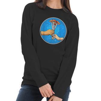 Magic Mushrooms Fungi Psychedelic Shrooms Hippie Women Long Sleeve Tshirt | Favorety UK