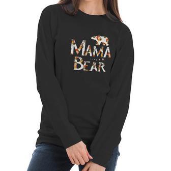 Mama Bear Mom Life Floral Heart Women Long Sleeve Tshirt | Favorety AU