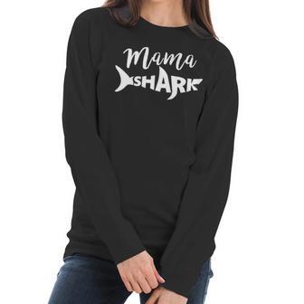 Mama Shark Mommy Shark Birthday Women Long Sleeve Tshirt | Favorety UK