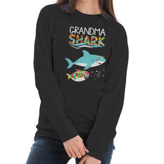 Matching For Family Shark Grandma Shark Women Long Sleeve Tshirt | Favorety AU