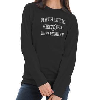 Mathletic Department 314159 Pi Day Math Teacher Vintage Women Long Sleeve Tshirt | Favorety UK