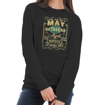 May 1986 35 Th Birthday Gift 35 Years Old Men Women Women Long Sleeve Tshirt | Favorety AU