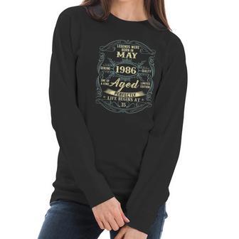 May 1986 35Th Birthday Gift 35 Years Old Men Women Women Long Sleeve Tshirt | Favorety AU