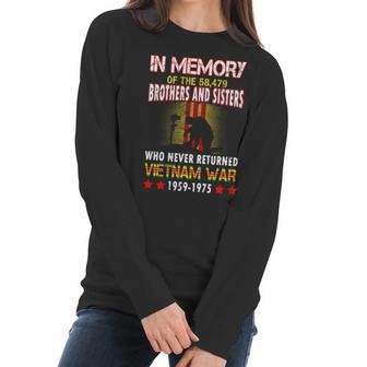 In Memory Of Vietnam Brothers And Sisters Women Long Sleeve Tshirt | Favorety