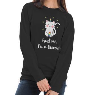 Meowgical Caticorn Rainbow Cat Unicorn Kittycorn Women Long Sleeve Tshirt | Favorety DE