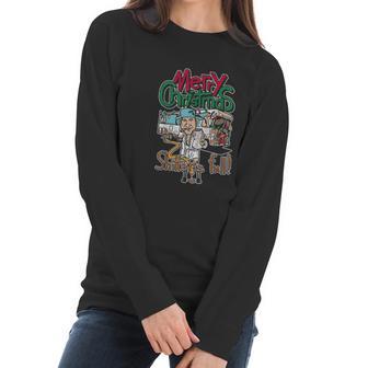 Merry Christmas Camping Shitter Full Funny Outdoor Women Long Sleeve Tshirt | Favorety